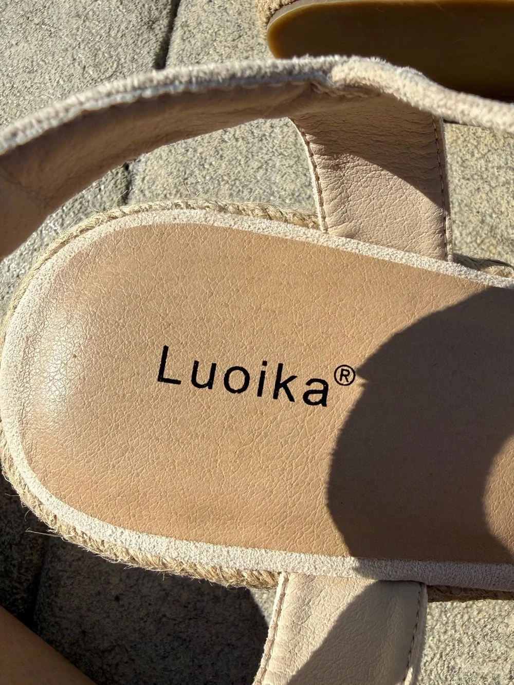 NEW Luoika Wide Width Wedge Sandals, Platform Ankle Strap Open Toe Espadrille 12